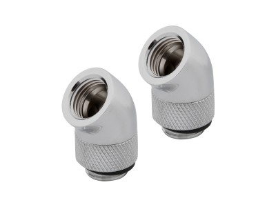 Corsair Hydro X Fitting Adapter 45°, 2-Pack - Chrome