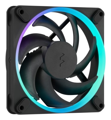 Fläkt 120 mm Fractal Design Momentum 12 RGB, 28,03 dB, 350-2200 rpm, 62,44 cfm - Svart
