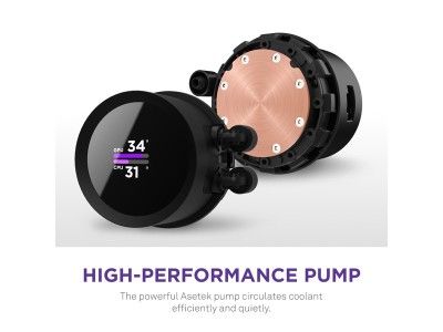 NZXT Kraken 240 RGB, 240mm, 2x120 mm RGB-fläktar - Svart#3