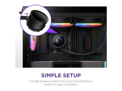 NZXT Kraken 240 RGB, 240mm, 2x120 mm RGB-fläktar - Svart#5