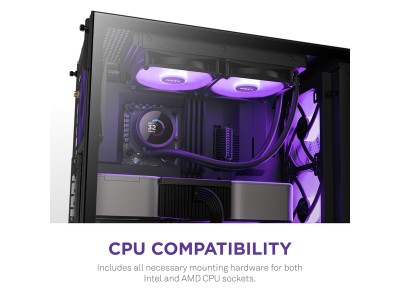 NZXT Kraken 240 RGB, 240mm, 2x120 mm RGB-fläktar - Svart#6