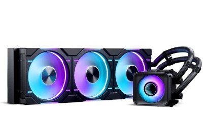 Phanteks Glacier One 360D30 X2, DRGB AIO Liquid CPU Cooler, 3x120 mm fläkt - Svart