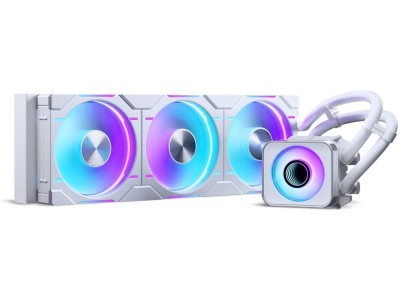 Phanteks Glacier One 360D30 X2, DRGB AIO Liquid CPU Cooler, 3x120 mm fläkt - Vit