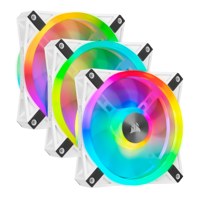 Fläkt 120 mm Corsair iCUE QL120 RGB, 3-pack - Vit#1
