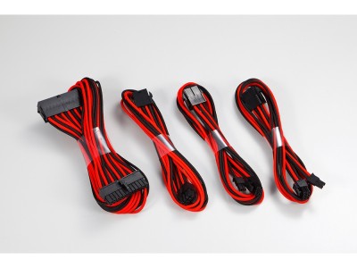 Phanteks Extension Cable Combo Kit 24P/8P/8V/8V - Svart/Röd