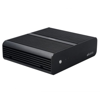 Akasa Euler, Thin Mini-ITX, 120W extern nätdel, aluminum, fläktlös