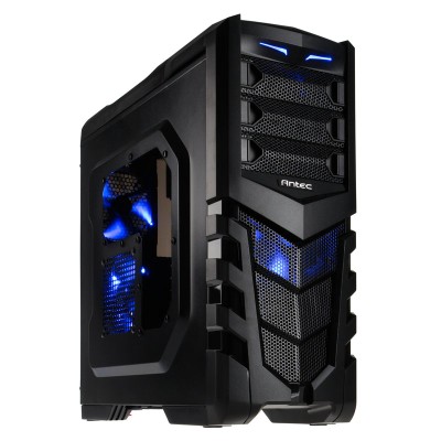 Antec GX505 Window, ATX, Blå LED - Svart