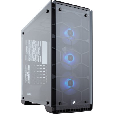 Corsair Crystal 570X RGB, ATX, fönster i härdat glas, 3x120mm fläktar - Svart