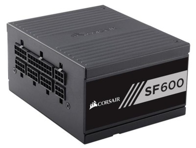 Corsair SF600 600W, SFX, 92 mm fläkt, löstagbara kablar, 80PLUS Gold