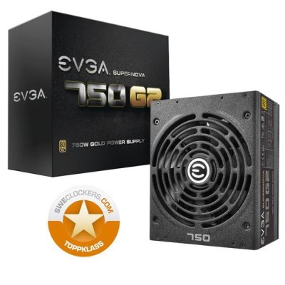 EVGA SuperNOVA 750 G2, ATX 750W, ATX 2.4, 12 cm fläkt, 80PLUS GOLD, löstagbara kablar