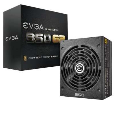EVGA SuperNOVA 850 G2, ATX 850W, ATX 2.4, 12 cm fläkt, 80PLUS GOLD, löstagbara kablar