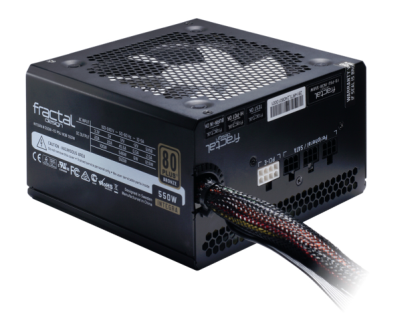 Fractal Design 550W Integra M, ATX v2.4, 120 mm fläkt, 80PLUS Bronze, löstagbara kablar