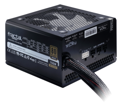Fractal Design 750W Integra M, ATX v2.4, 120 mm fläkt, 80PLUS Bronze, löstagbara kablar