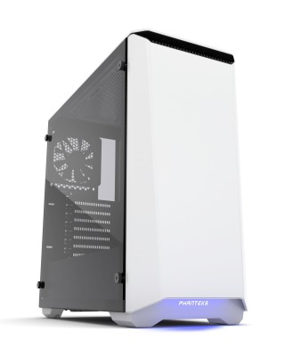 Phanteks Eclipse P400S, ATX, ljuddämpat, fönster i härdat glas, RGB LED - Glaciärvit