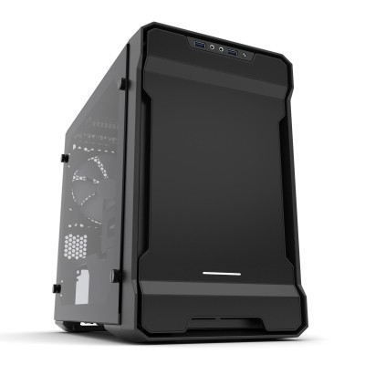 Phanteks Enthoo Evolv mITX Tempered Glass, Mini-ITX, fönster i härdat glas, RGB LED - Svart