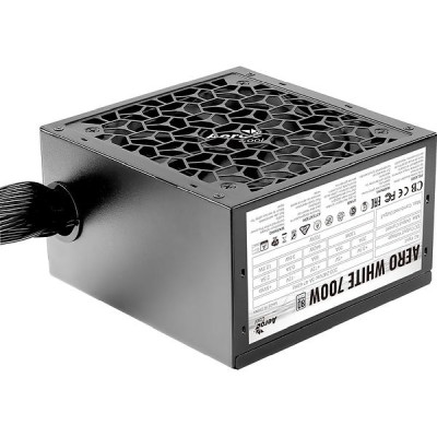 Aerocool AERO WHITE 700W, ATX, 120 mm fläkt, 80PLUS White