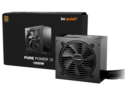 be quiet! Pure Power 12 1000W, ATX, 120 mm fläkt, 80PLUS Gold#1