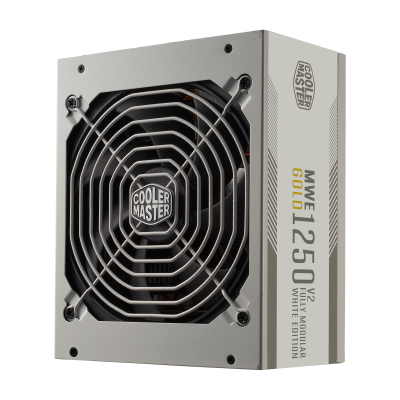 Cooler Master MWE 1250W V2, ATX 3.0, 80PLUS Gold, löstagbara kablar - Vit#1