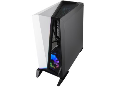 Corsair Carbide Spec-Omega RGB, ATX, fönster i härdat glas, RGB LED, 2x120mm fläktar - Vit/svart#3