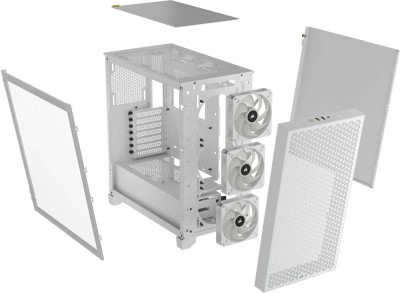 Corsair 3000D RGB Airflow Mid-Tower Case White, ATX - Vit#8
