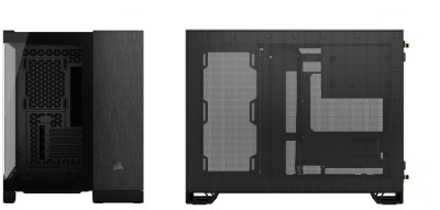 Corsair 2500X Mid-Tower Dual Chamber PC Case, MicroATX - Svart/Alu#3