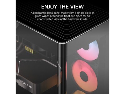 Corsair FRAME 4500X RS-R ARGB Panoramic Glass, TG, ATX - Svart#3