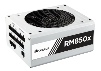 Corsair RM850x 850W, ATX v2.4, 135 mm fläkt, 80PLUS Gold V2, semipassivt, löstagbara kablar - Vit#1