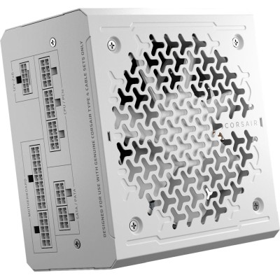 Corsair RM850e (2025) 850W, PCIe 5.1, ATX 3.1, 120 mm fläkt, 80PLUS Gold, semipassivt, löstagbara kablar - Vit#1