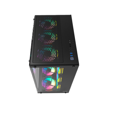 Fourze T900, ATX, TG, 9x120mm fläktar, RGB - Svart#3