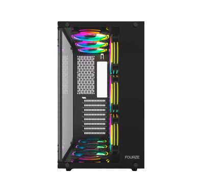 Fourze T900, ATX, TG, 9x120mm fläktar, RGB - Svart#4