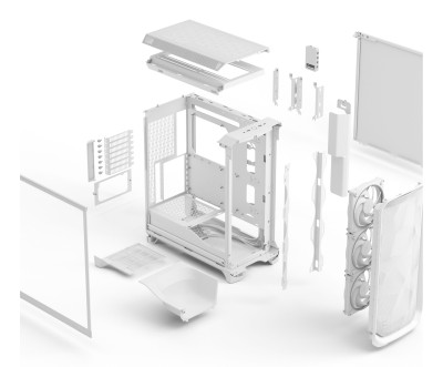 Fractal Design Meshify 3 Ambience Pro RGB White TG Clear Tint, ATX - Vit#11