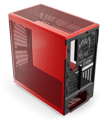 Hyte Y40 Red Miditower, ATX, Panoramic Glass, inkl. PCIe 4.0 riser - Svart/Röd#2