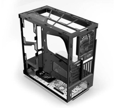 Hyte Y40 White Miditower, ATX, Panoramic Glass, inkl. PCIe 4.0 riser - Svart/Vit#7
