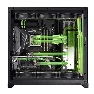Lian Li PC-O11 Dynamic, Tempered glass, ATX - Razer Edition Svart#3