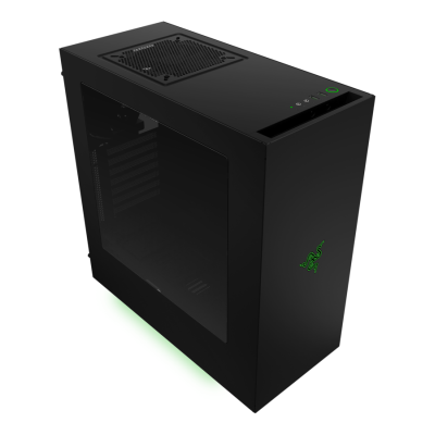 NZXT S340, ATX, fönster, grön LED - Svart/grön Razer Special Edition#1