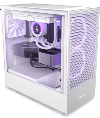 NZXT H5 Flow Mid Tower Case Light tempered glass, ATX - Vit#1