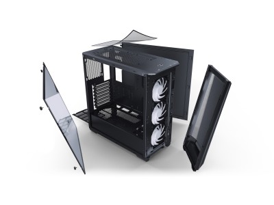 Phanteks Eclipse P400A, ATX, Tempered Glass, dammfilter, RGB LED - Satinsvart#5