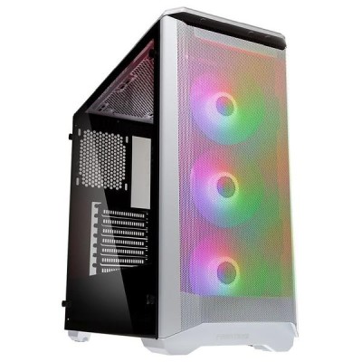 Phanteks Eclipse P400A, ATX, Tempered Glass, dammfilter, RGB LED - Glaciärvit#1