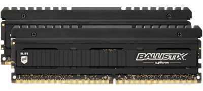 16 GB (2x8GB) Crucial Ballistix Elite DDR4-4000 CL18, unbuffered