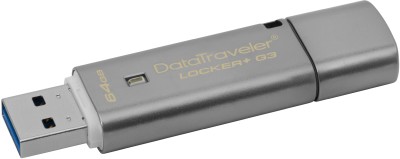 64 GB Kingston DataTraveler Locker+ G3, USB 3.0, w/Hardware encryption, USBtoCloud#1