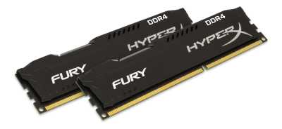 32 GB (2x16GB) DDR4-2666 Kingston HyperX Fury Black CL16 - Svart