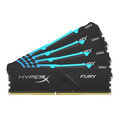 64 GB (4x16GB) DDR4-3466 Kingston HyperX Fury Black RGB CL16