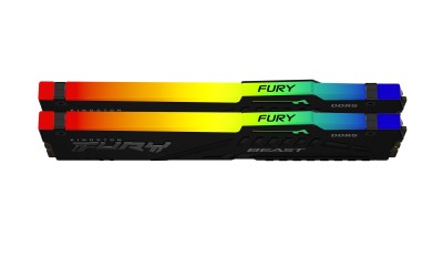128 GB (2x64GB) DDR5-5600 Kingston FURY Beast Black RGB CL36, AMD EXPO - Svart#2