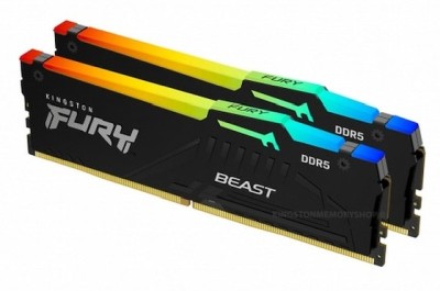 16 GB (2x8GB) DDR5-5600 Kingston FURY Beast Black RGB CL40, XMP - Svart#1