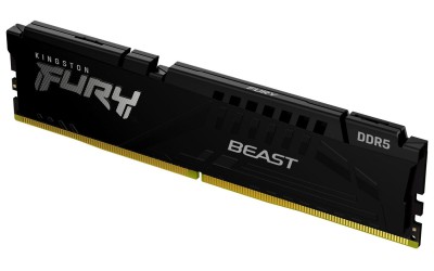 16 GB DDR5-6400 Kingston FURY Beast Black CL32, XMP - Svart
