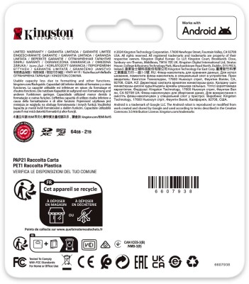 Micro Secure Digital SDXC 512 GB Kingston Canvas Go! Plus Gen4, 200/160 MB/sek, Class 10, UHS-I U3, V30, A2, inkl. SD-adapter#4