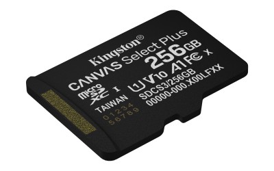 Micro Secure Digital SDXC 256 GB Kingston Canvas Select Plus Gen3, 150 MB/sek läs, Class 10, A1, UHS-I U1#2