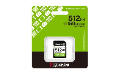 Secure Digital SDXC 512 GB Kingston Canvas Select Plus Gen3, 150 MB/sek läs, Class 10, A1, UHS-I U1#3