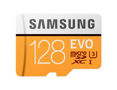 Micro Secure Digital SDXC 128 GB Samsung EVO UHS-I U3 Class 10 inkl. SD-adapter