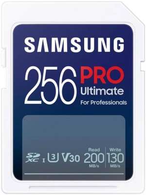 Secure Digital SDXC 256 GB Samsung PRO Ultimate, 200/130 MB/sek, Class 10, UHS-I V30, U3, A2